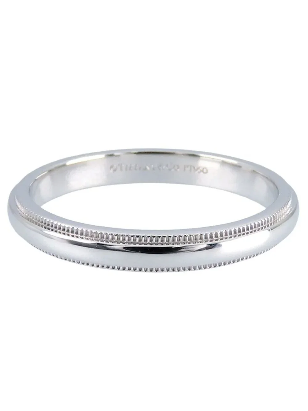 Tiffany & Co Milgrain Ring Platinum Together Band